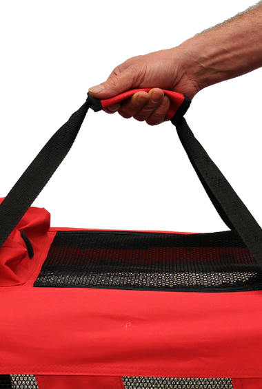 Mool Lightweight Fabric Pet Carrier Crate With Fleece Mat And Food Bag