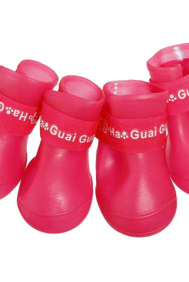 Pet Dog Rain Boots Booties Waterproof Protective Rubber Shoes