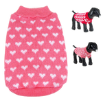 Silvercell Pets Puppy Dogs Clothes Jacket Little Heart Knit Sweater Coat